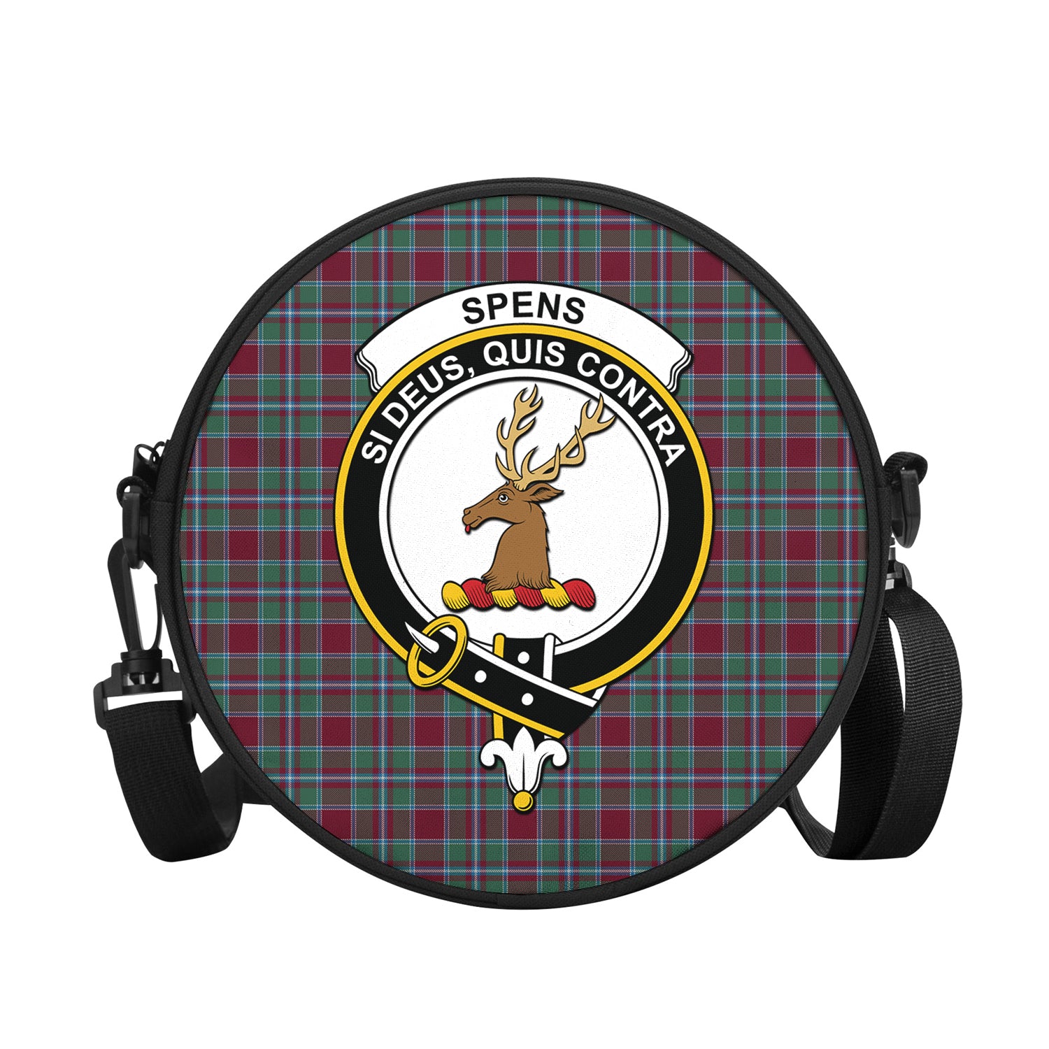 Spence (Spens) Tartan Round Satchel Bags with Family Crest - Tartan Vibes Clothing