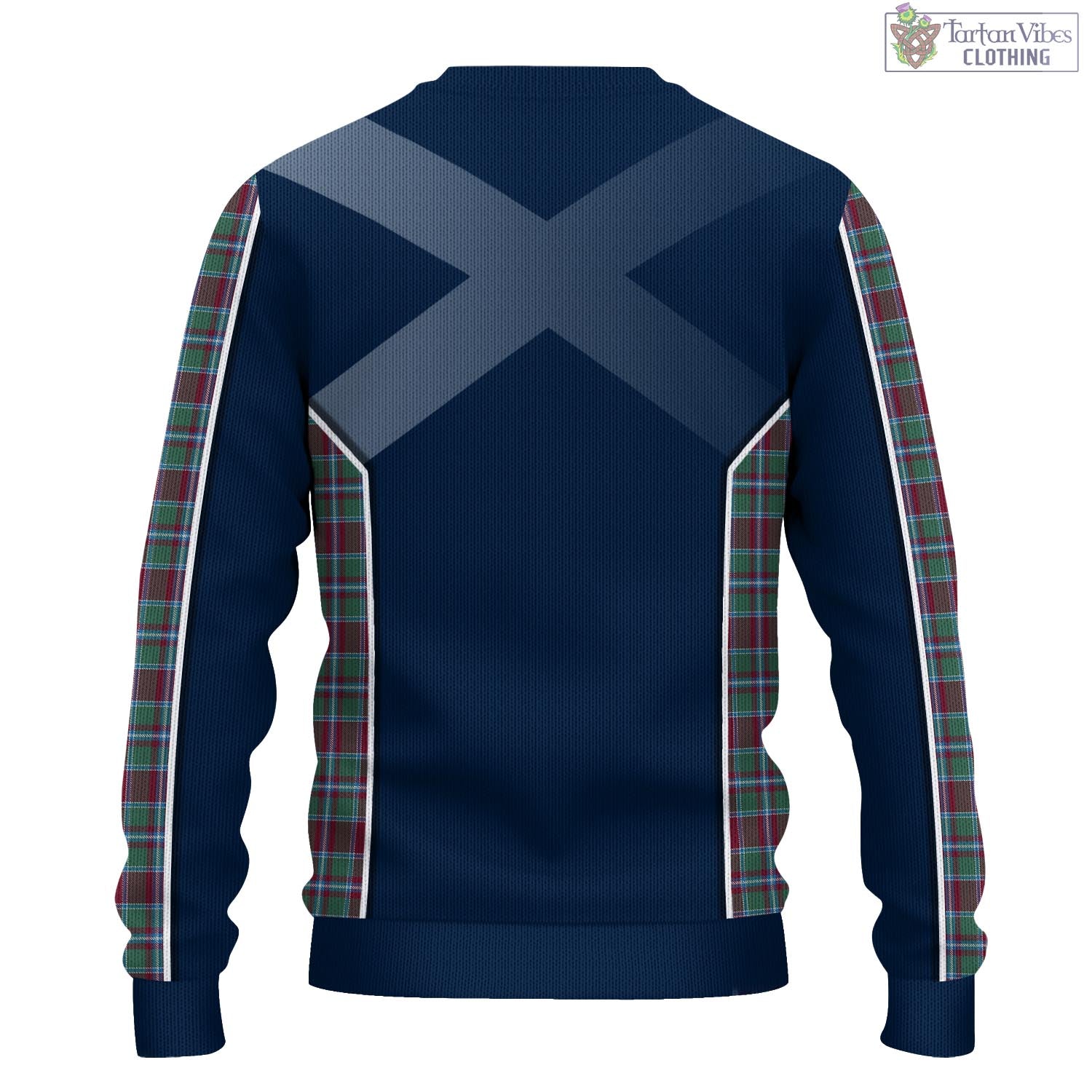 Spence (Spens) Tartan Knitted Sweatshirt with Family Crest and Scottish Thistle Vibes Sport Style - Tartan Vibes Clothing