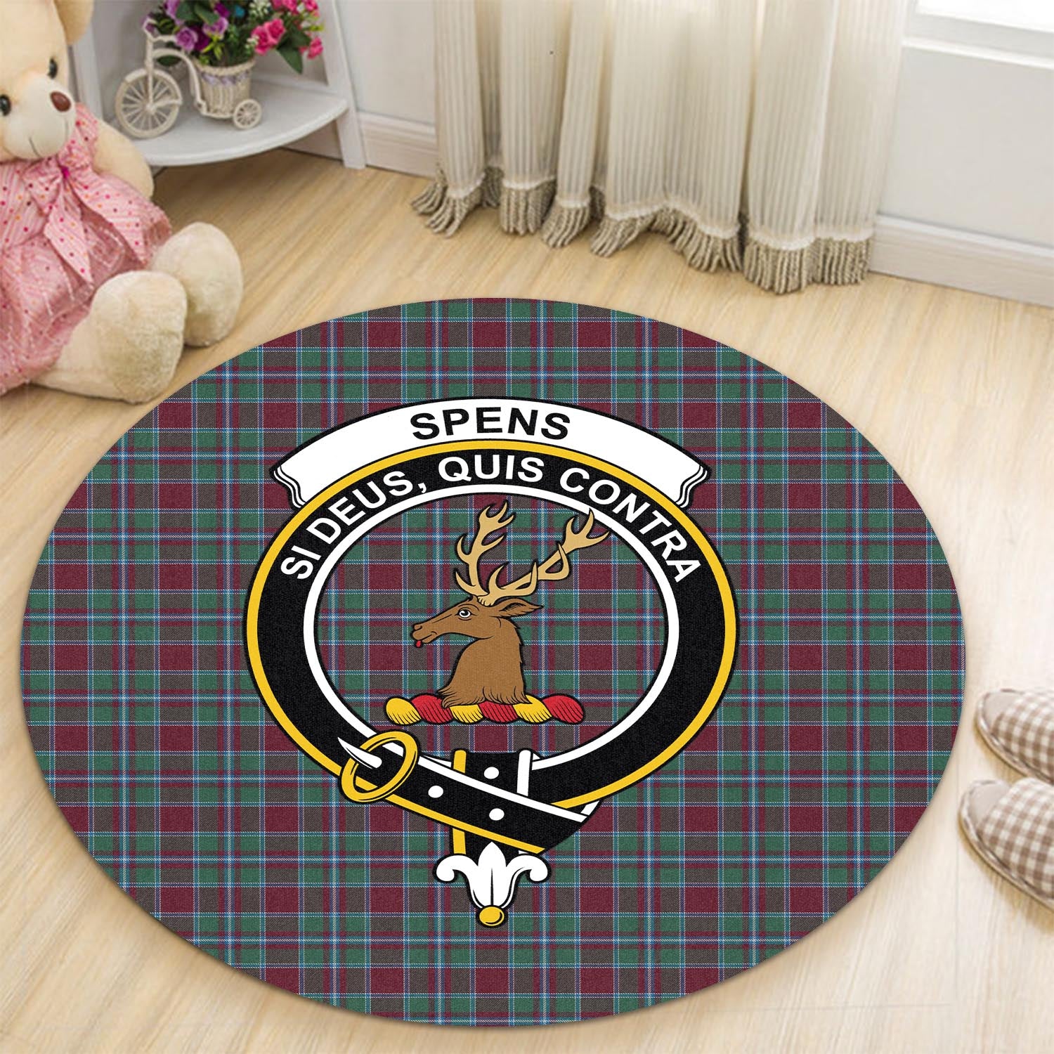 Spens (or Spence) Tartan Crest Christmas Hat main image 0