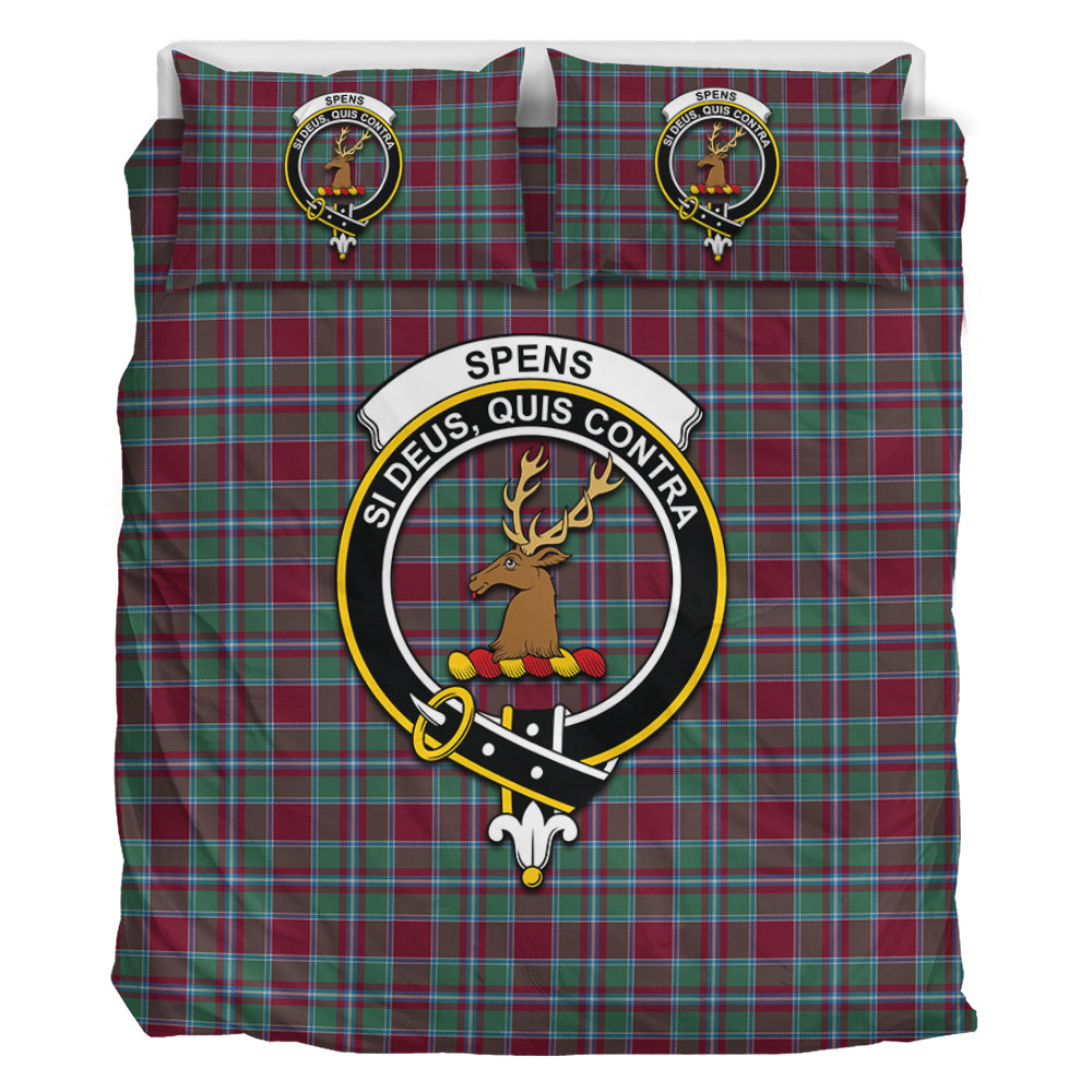 Spence (Spens) Tartan Bedding Set with Family Crest - Tartan Vibes Clothing