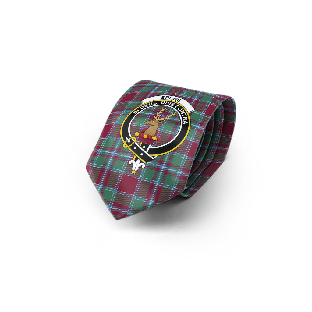 Spence (Spens) Tartan Classic Necktie with Family Crest - Tartan Vibes Clothing