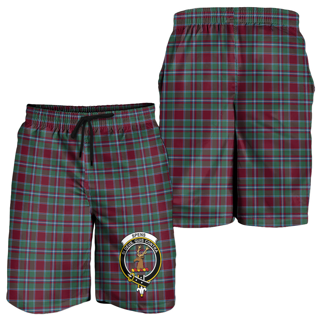 Spence (Spens) Tartan Mens Shorts with Family Crest - Tartan Vibes Clothing