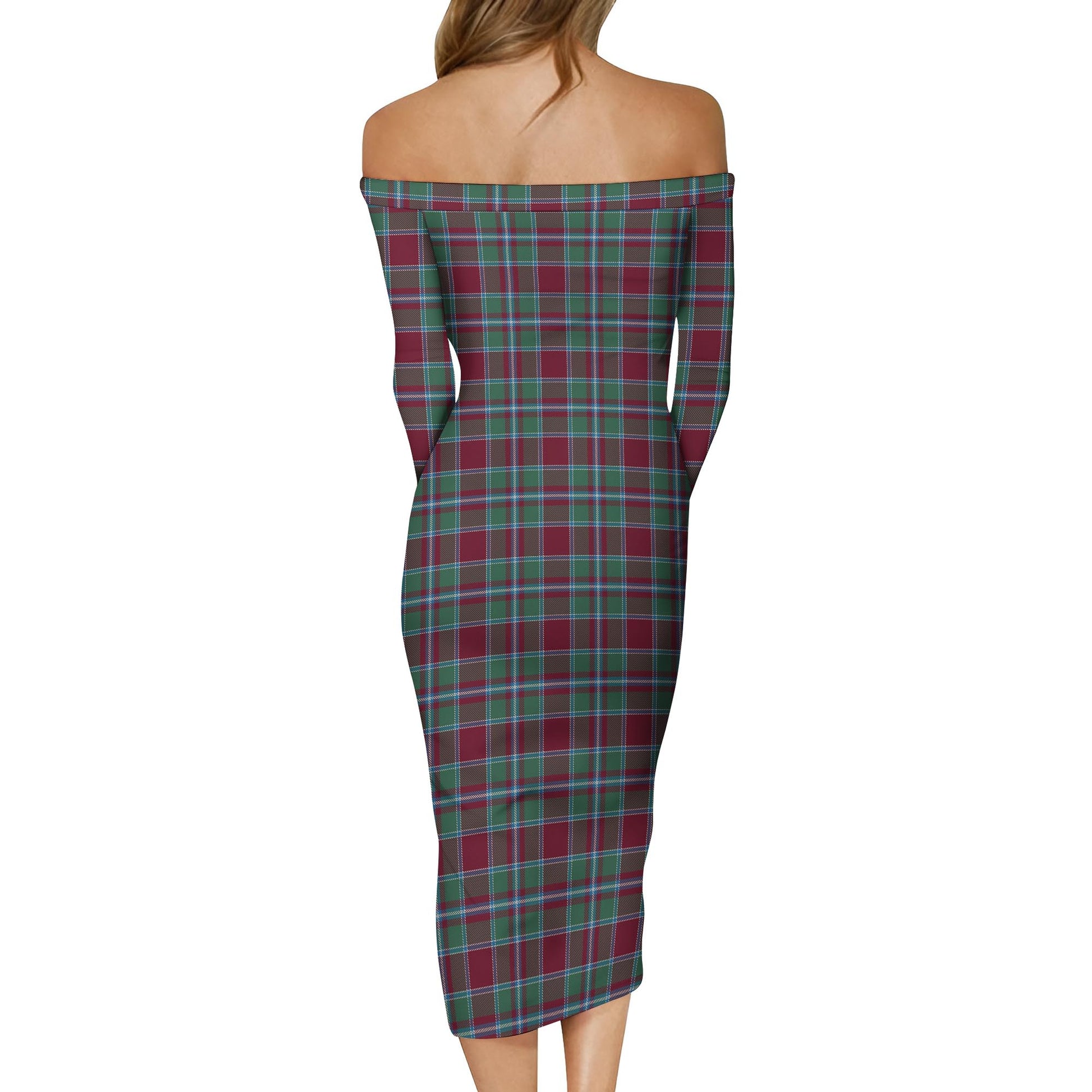 Spence (Spens) Tartan Off Shoulder Lady Dress - Tartan Vibes Clothing