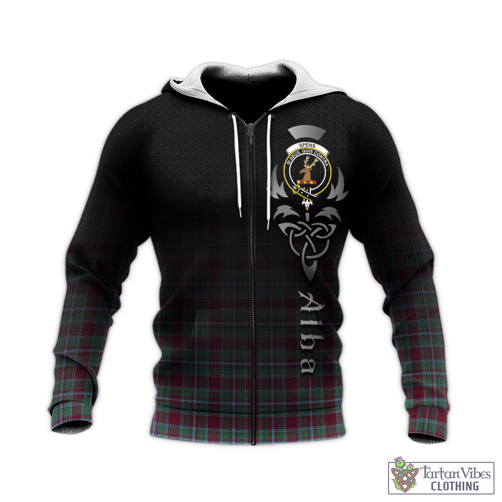 Spence (Spens) Tartan Knitted Hoodie Featuring Alba Gu Brath Family Crest Celtic Inspired - Tartan Vibes Clothing