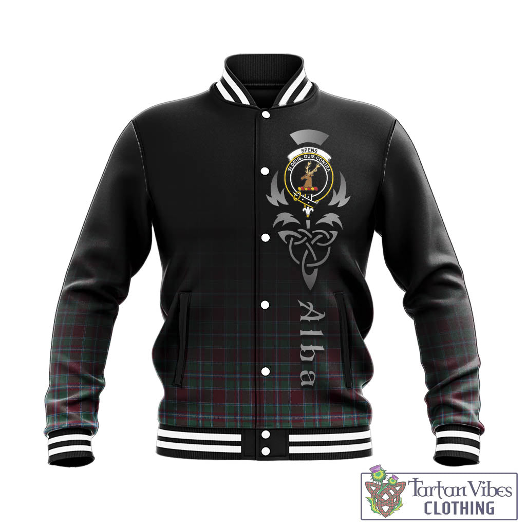 Spence (Spens) Tartan Baseball Jacket Featuring Alba Gu Brath Family Crest Celtic Inspired - Tartan Vibes Clothing