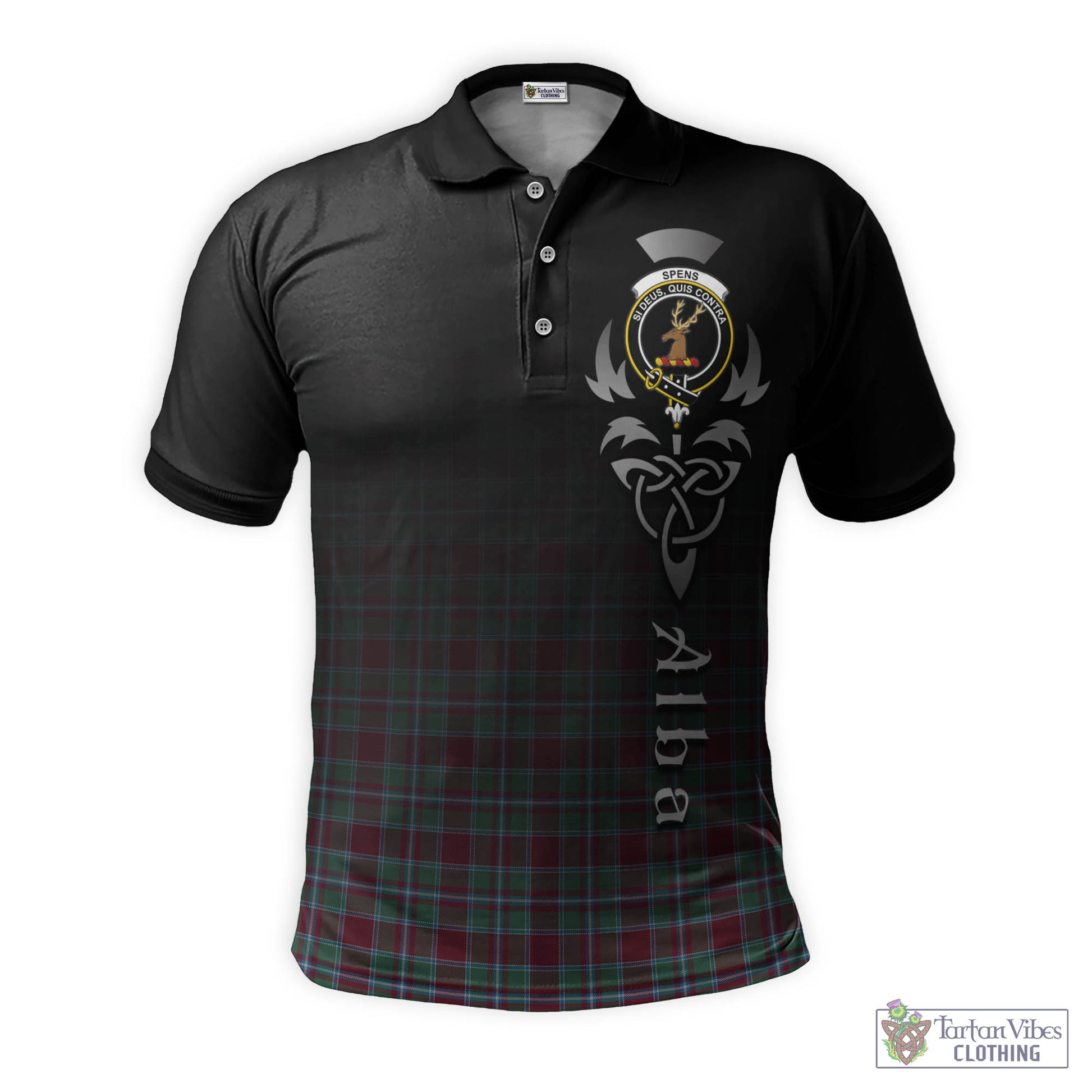 Spence (Spens) Tartan Polo Shirt Featuring Alba Gu Brath Family Crest Celtic Inspired - Tartan Vibes Clothing