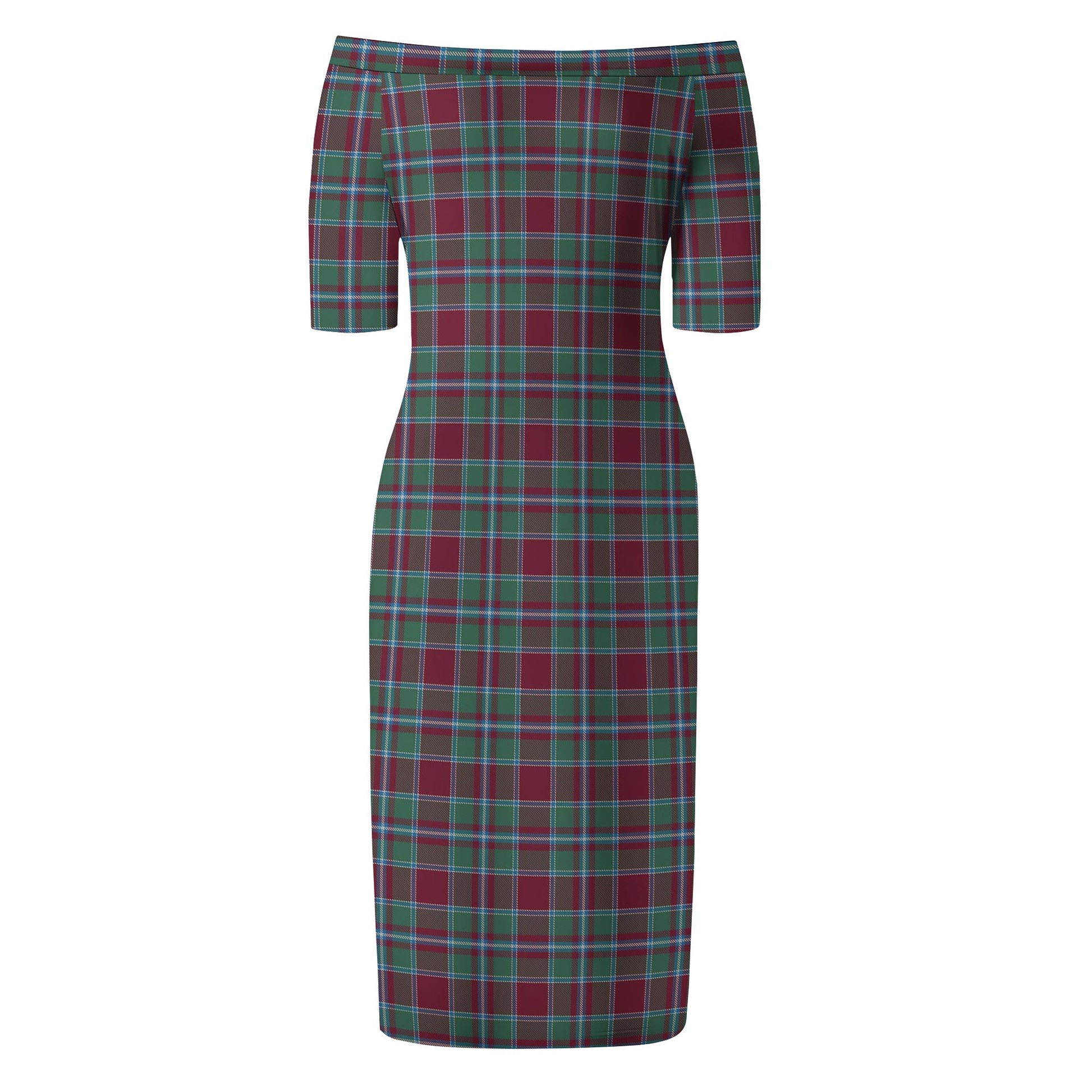 Spence (Spens) Tartan Off Shoulder Lady Dress - Tartan Vibes Clothing