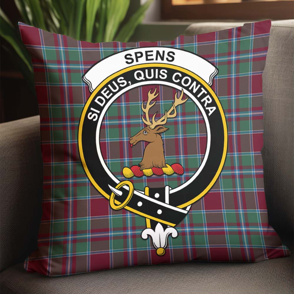 Spence (Spens) Tartan Pillow Cover with Family Crest - Tartan Vibes Clothing