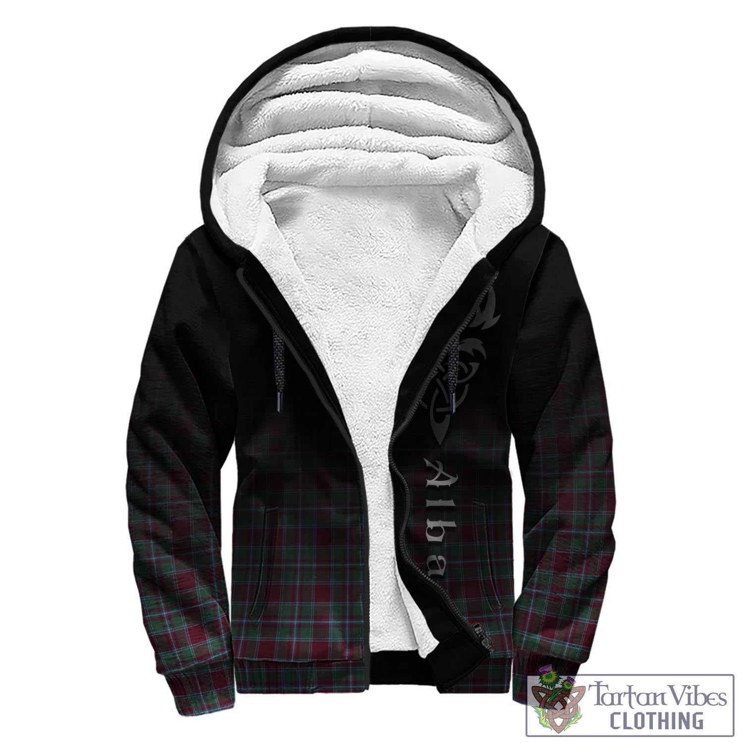 Spence (Spens) Tartan Sherpa Hoodie Featuring Alba Gu Brath Family Crest Celtic Inspired - Tartan Vibes Clothing