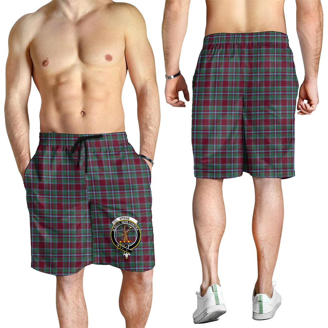 Spence (Spens) Tartan Mens Shorts with Family Crest - Tartan Vibes Clothing