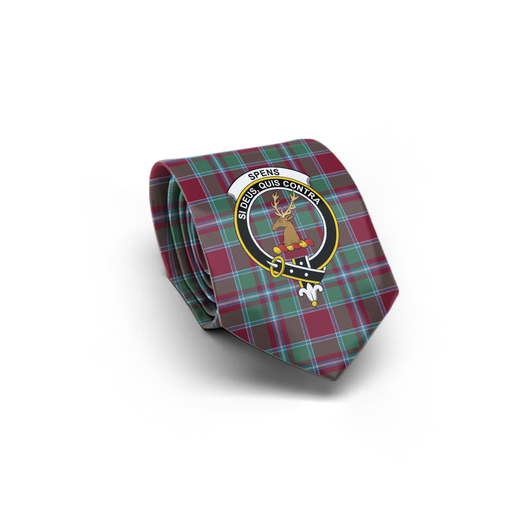 Spence (Spens) Tartan Classic Necktie with Family Crest - Tartan Vibes Clothing