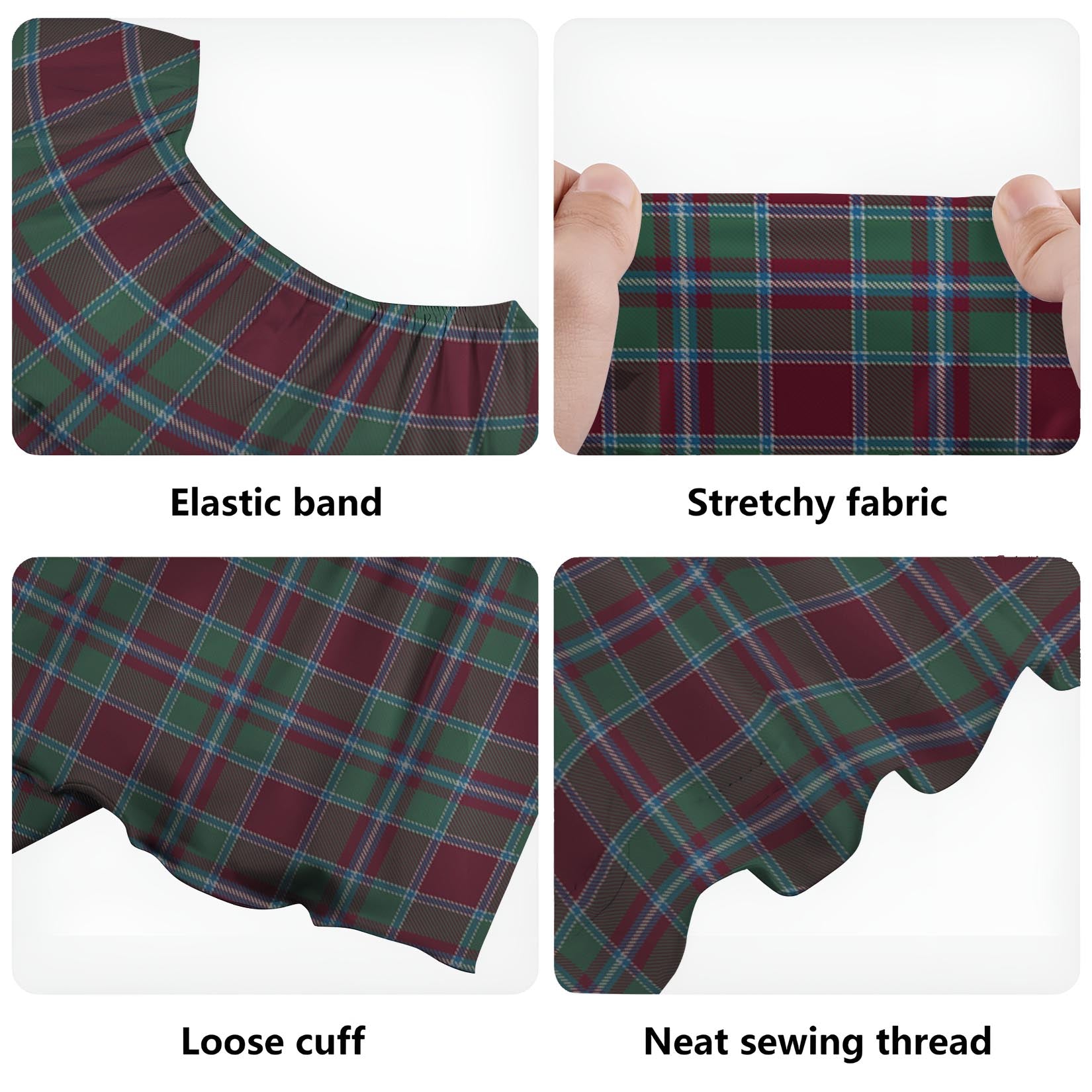 Spence (Spens) Tartan Off Shoulder Long Dress - Tartan Vibes Clothing