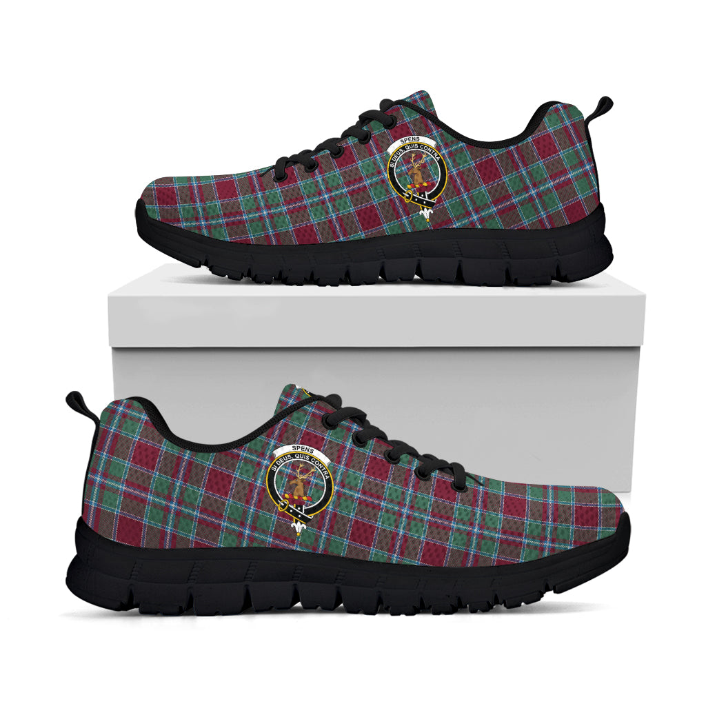 Spence (Spens) Tartan Sneakers with Family Crest - Tartan Vibes Clothing