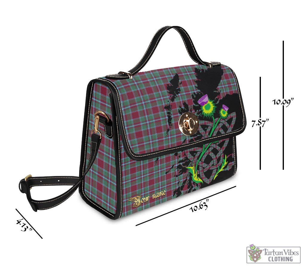 Tartan Vibes Clothing Spens (Spence) Tartan Waterproof Canvas Bag with Scotland Map and Thistle Celtic Accents