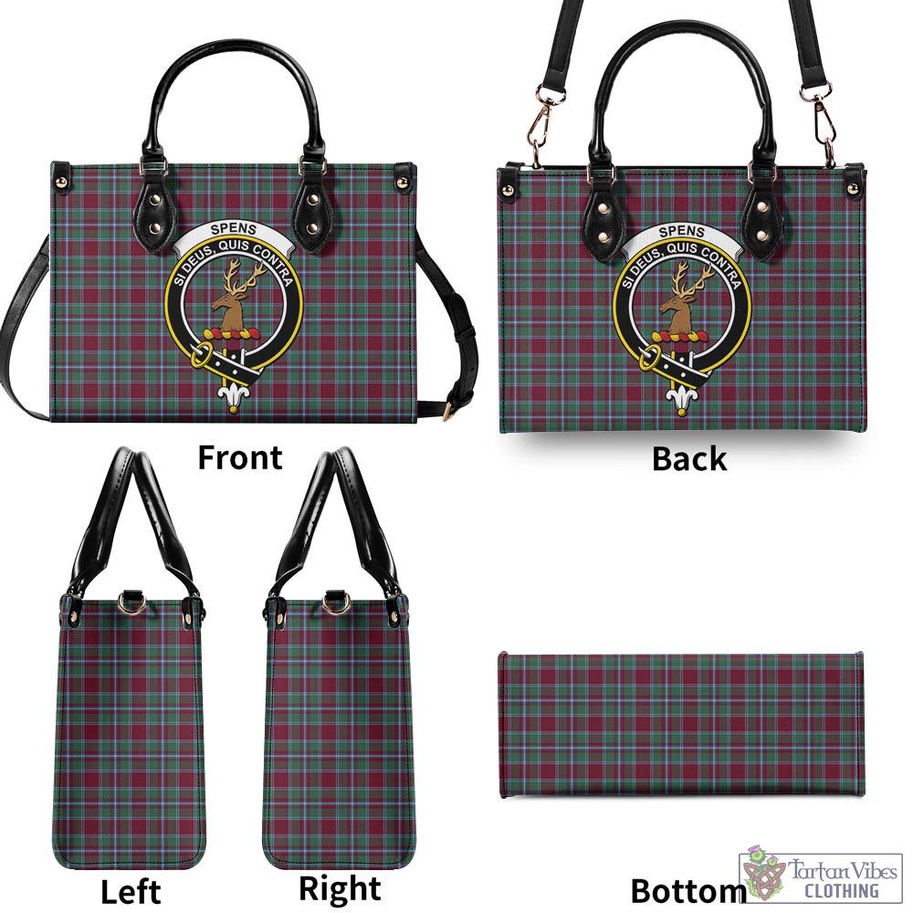 Spence (Spens) Tartan Luxury Leather Handbags with Family Crest - Tartan Vibes Clothing
