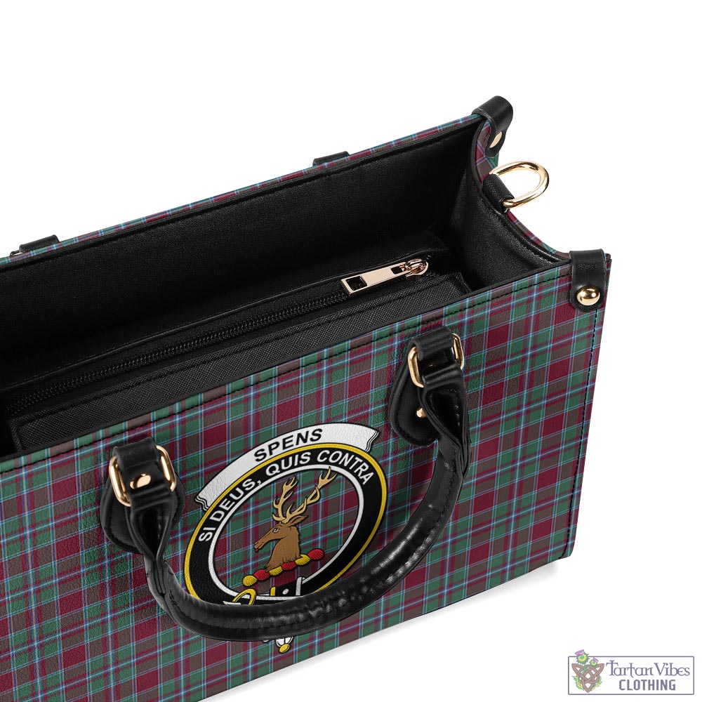 Spence (Spens) Tartan Luxury Leather Handbags with Family Crest - Tartan Vibes Clothing