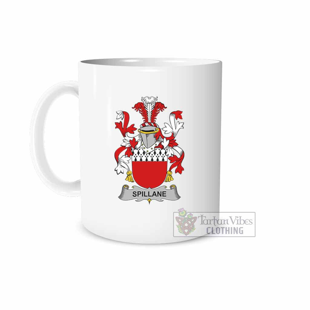 Spillane Irish Clan Coat of Arms Ceramic Mug White - 2D-tartanvibesclothing