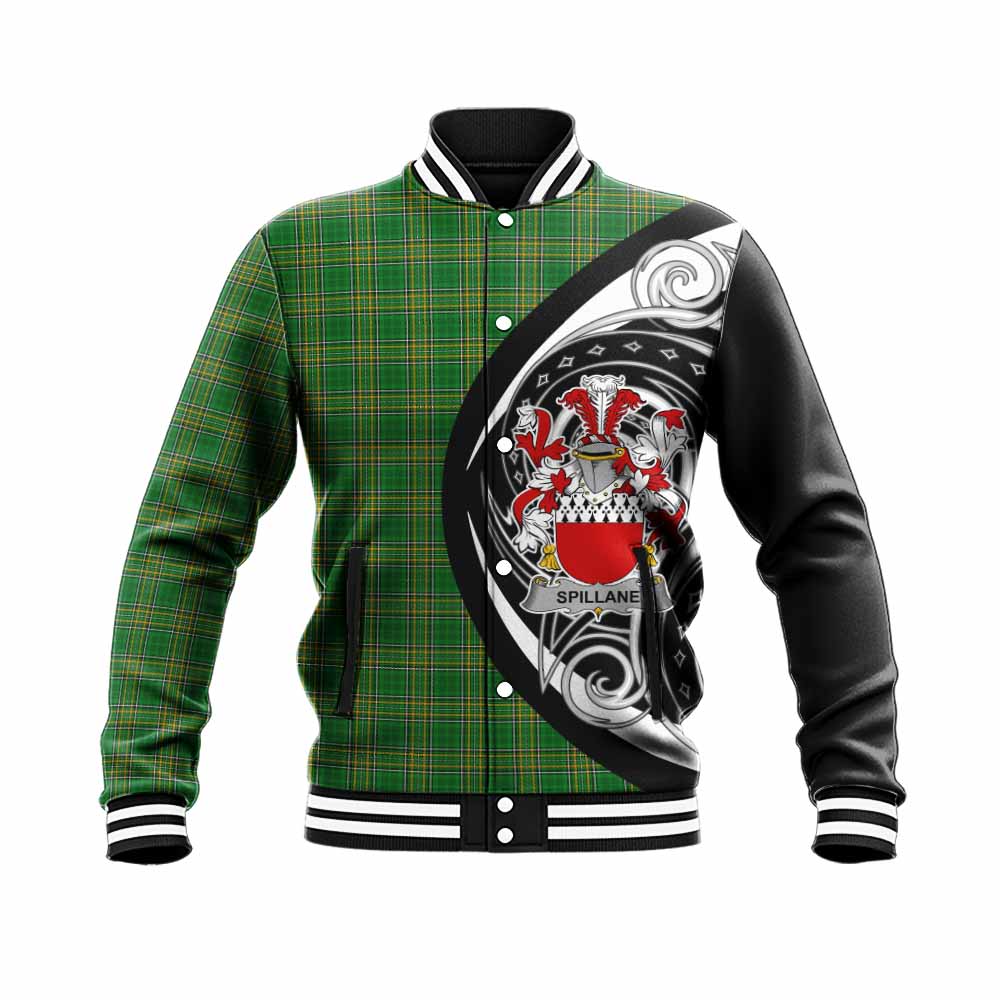 Tartan Vibes Clothing Spillane Irish Clan Baseball Jacket Celtic Circle Style
