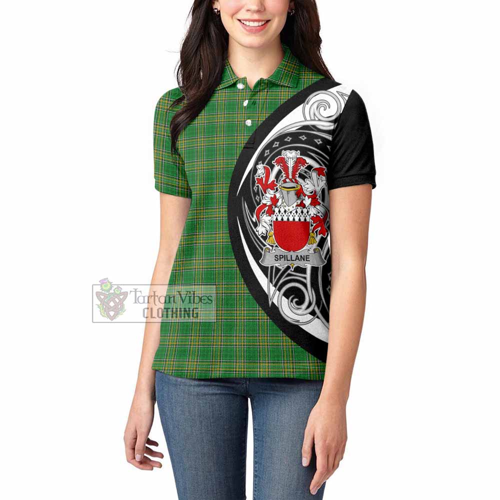Spillane Irish Clan Women's Polo Shirt Celtic Circle Style - Tartan Vibes Clothing