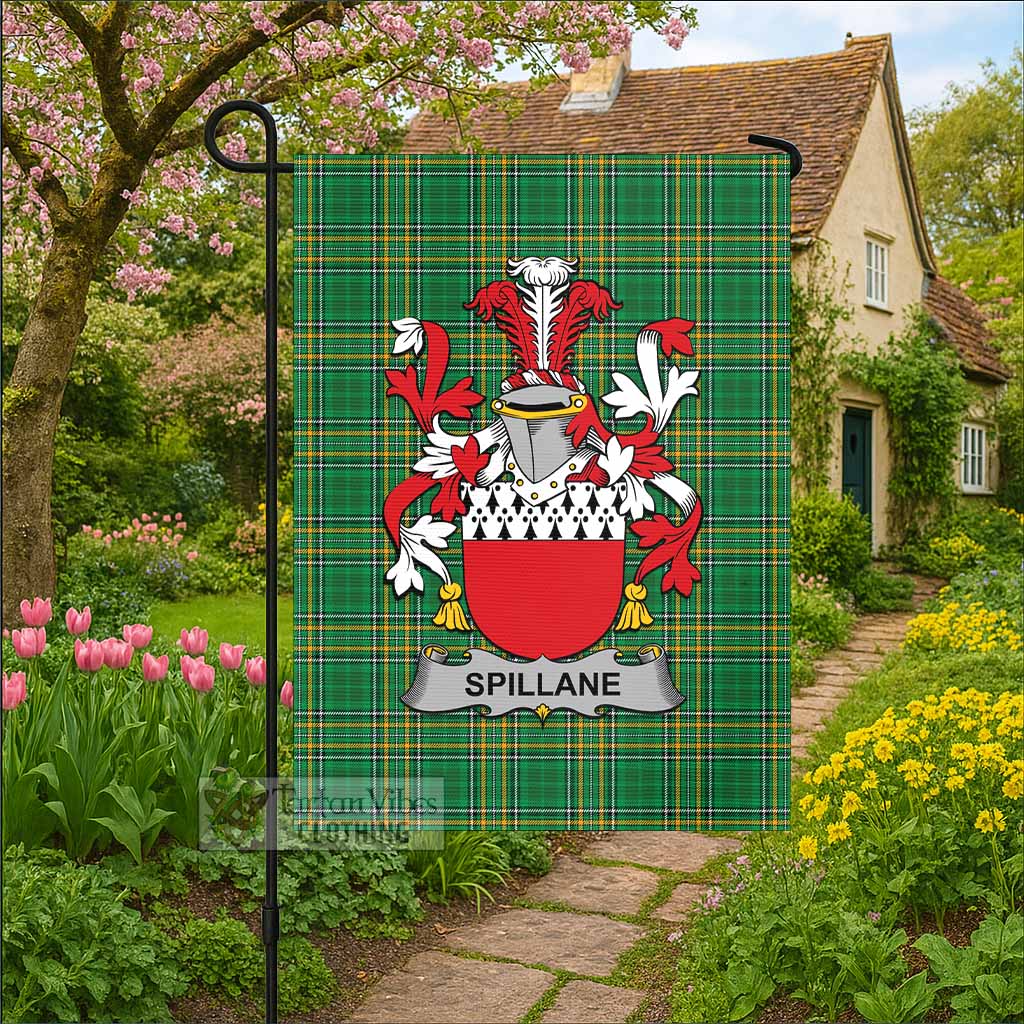 Spillane Irish Clan Tartan Flag with Coat of Arms