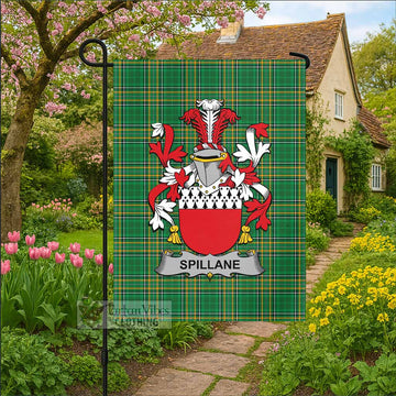 Spillane Irish Clan Tartan Flag with Coat of Arms