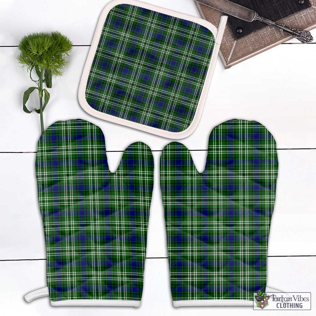 Spottiswood Tartan Combo Oven Mitt & Pot-Holder Combo 2 Oven Mitt & 1 Pot-Holder Black - Tartan Vibes Clothing
