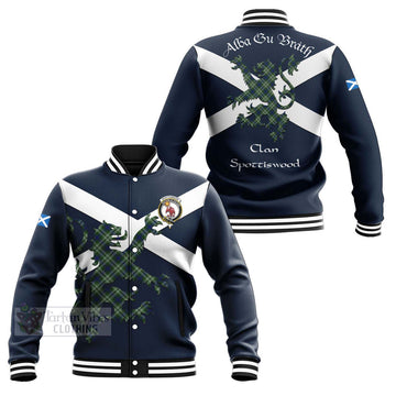 Spottiswood Tartan Lion Rampant Baseball Jacket Proudly Display Your Heritage with Alba Gu Brath and Clan Name Unisex - Tartan Vibes Clothing