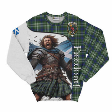 Spottiswood Crest Tartan Sweatshirt Inspired by the Freedom of Scottish Warrior Unisex - Tartan Vibes Clothing