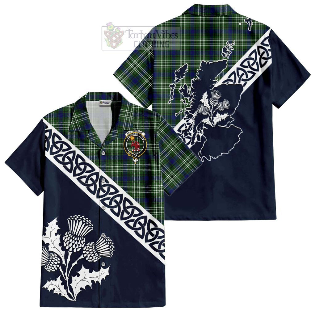 Spottiswood Tartan Hawaiian Shirt Featuring Thistle and Scotland Map Kid - Tartan Vibes Clothing