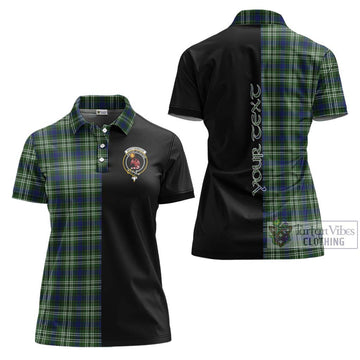 Spottiswood Tartan Women's Polo Shirt with Family Crest and Half Of Me Style Women - Tartan Vibes Clothing