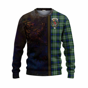 Spottiswood Tartan Family Crest Knitted Sweater Alba Gu Brath Be Brave Lion Ancient Style