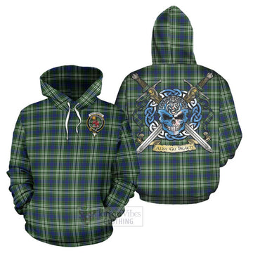 Spottiswood Tartan Hoodie with Family Crest Celtic Skull Style Zip Hoodie - Tartan Vibes Clothing