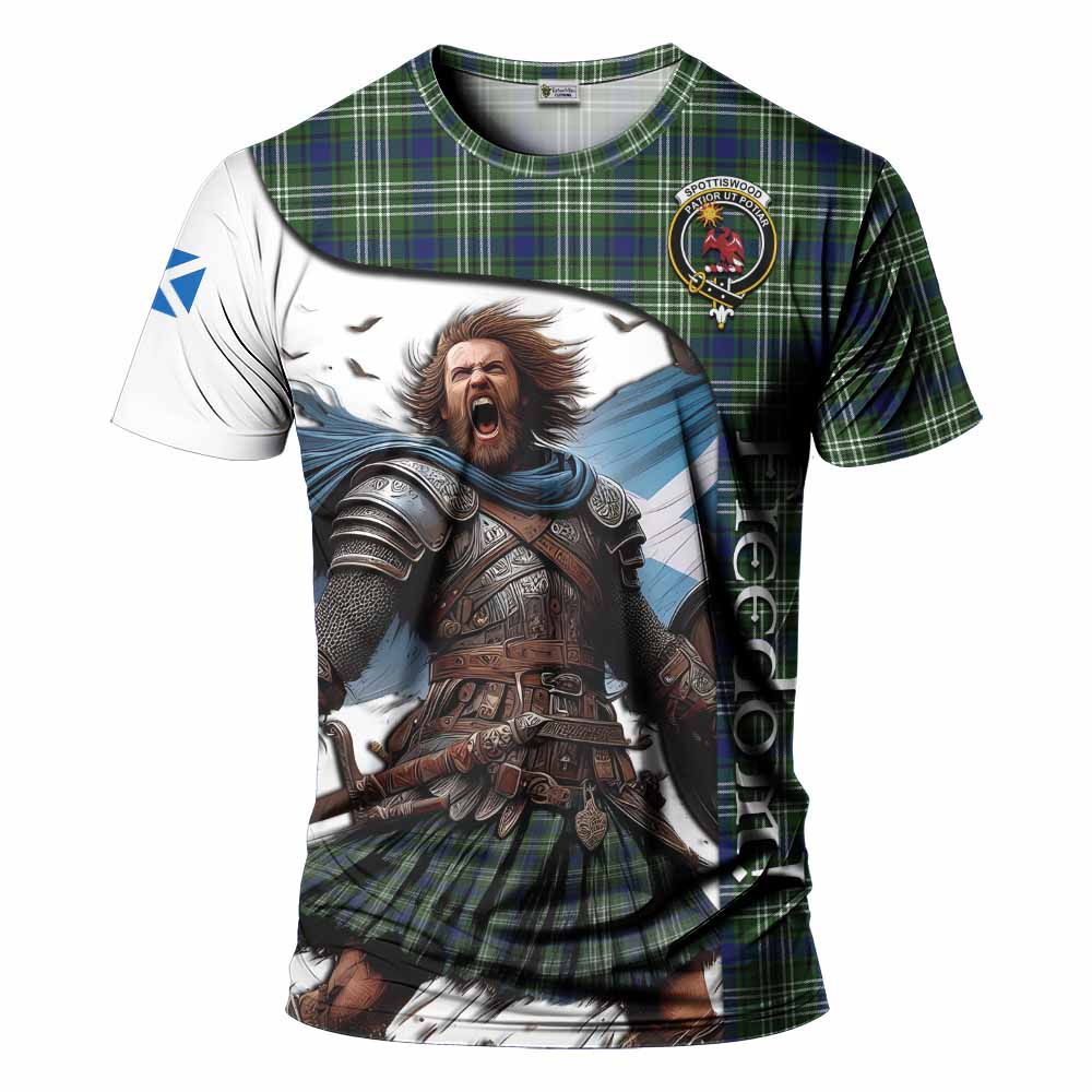 Spottiswood Crest Tartan T-Shirt Inspired by the Freedom of Scottish Warrior Kid's Shirt - Tartan Vibes Clothing