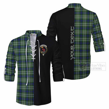 Spottiswood Tartan Ghillie Kilt Shirt with Family Crest and Half Of Me Style Men - Tartan Vibes Clothing