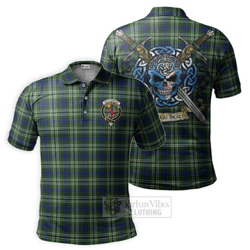 Spottiswood Tartan Polo Shirt with Family Crest Celtic Skull Style Kid - Tartan Vibes Clothing