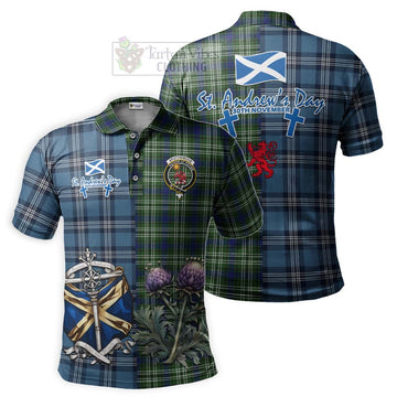 Spottiswood Tartan Polo Shirt Happy St. Andrew's Day Half Tartan Style Kid - Tartan Vibes Clothing