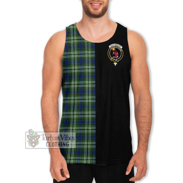 Spottiswood Tartan Men's Tank Top with Family Crest and Half Of Me Style Men - Tartan Vibes Clothing