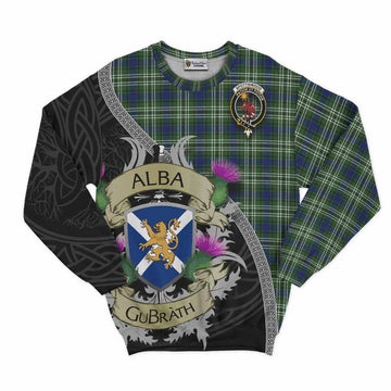 Spottiswood Tartan Family Crest Sweatshirt Lion Rampant Royal Thistle Shield Celtic Inspired Unisex - Tartan Vibes Clothing