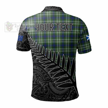 Spottiswood Crest Tartan Polo Shirt with New Zealand Silver Fern Half Style - Tartan Vibes Clothing