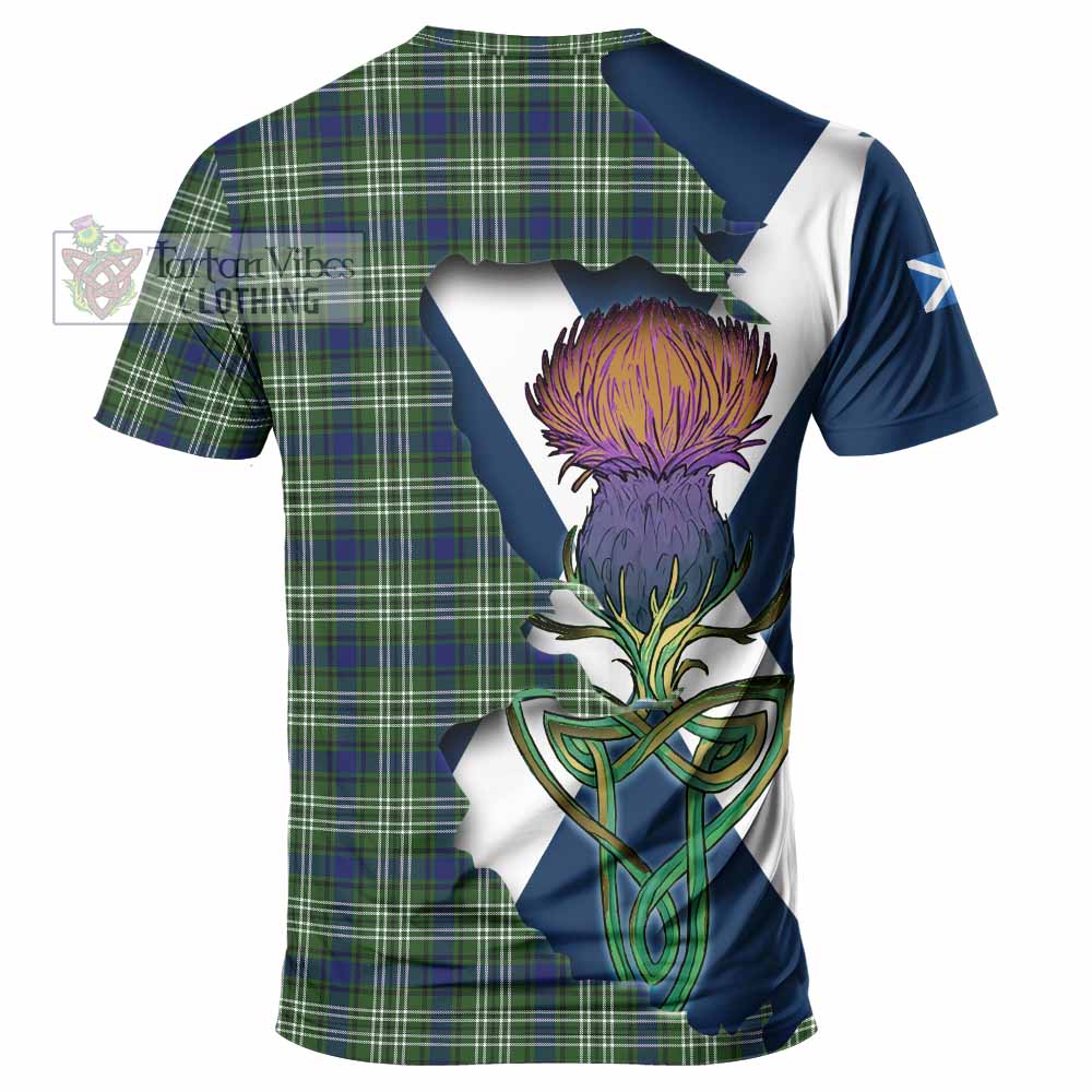 Tartan Vibes Clothing Spottiswood Tartan Family Crest T-Shirt Scottish Thistle Celtic Inspired