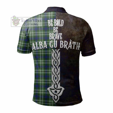 Spottiswood Tartan Family Crest Polo Shirt Alba Gu Brath Be Brave Lion Ancient Style