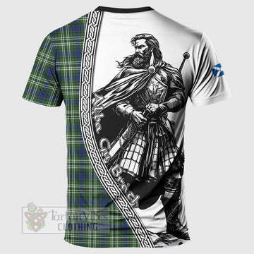 Spottiswood Tartan Clan Crest T-Shirt with Highlander Warrior Celtic Style - Tartan Vibes Clothing
