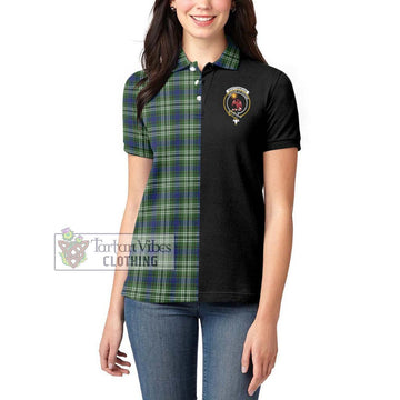 Spottiswood Tartan Women's Polo Shirt with Family Crest and Half Of Me Style - Tartan Vibes Clothing