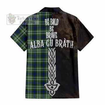 Spottiswood Tartan Family Crest Hawaiian Shirt Alba Gu Brath Be Brave Lion Ancient Style
