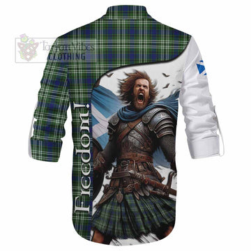 Spottiswood Crest Tartan Ghillie Kilt Shirt Inspired by the Freedom of Scottish Warrior - Tartan Vibes Clothing