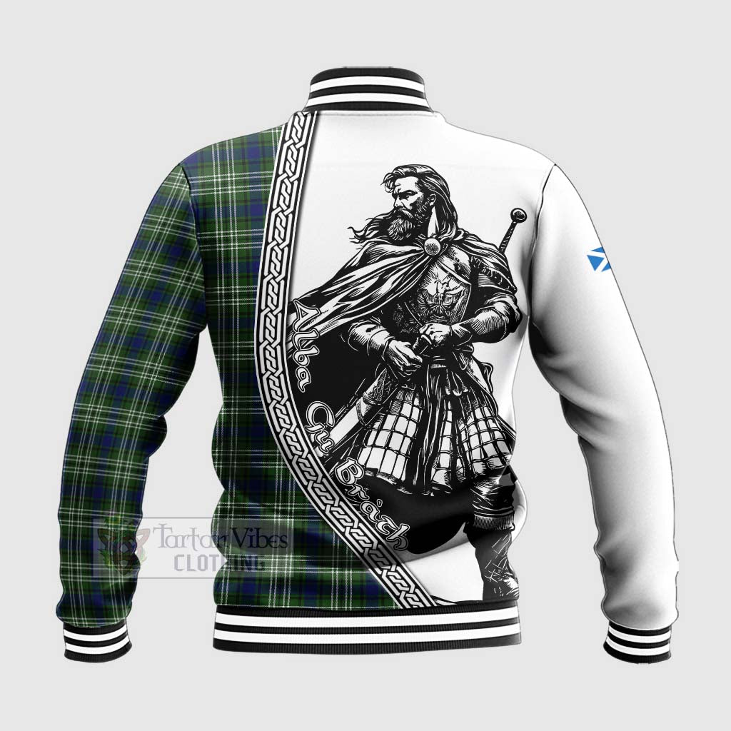 Spottiswood Tartan Clan Crest Baseball Jacket with Highlander Warrior Celtic Style - Tartan Vibes Clothing