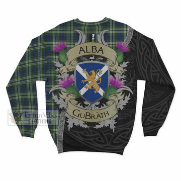 Spottiswood Tartan Family Crest Sweatshirt Lion Rampant Royal Thistle Shield Celtic Inspired - Tartan Vibes Clothing