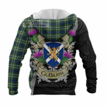 Spottiswood Tartan Family Crest Knitted Hoodie Lion Rampant Royal Thistle Shield Celtic Inspired - Tartan Vibes Clothing