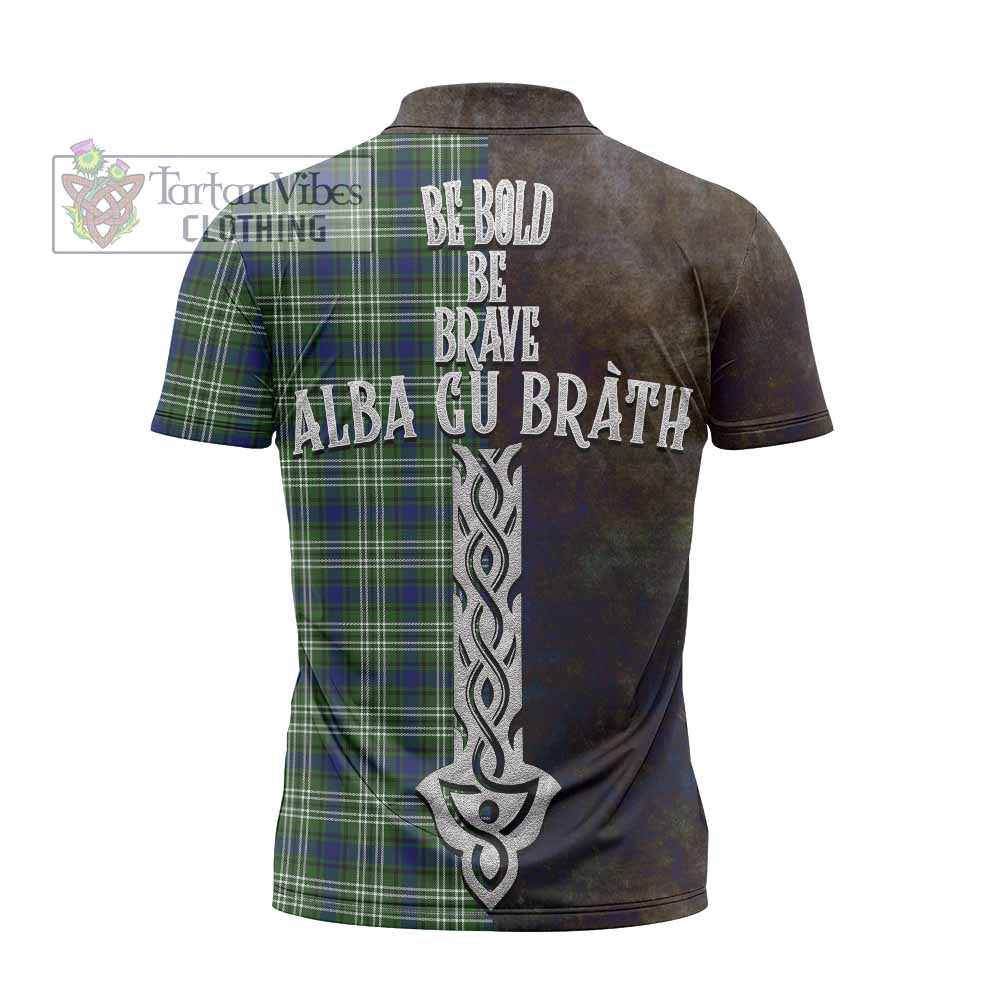 Tartan Vibes Clothing Spottiswood Tartan Family Crest Zipper Polo Shirt Alba Gu Brath Be Brave Lion Ancient Style