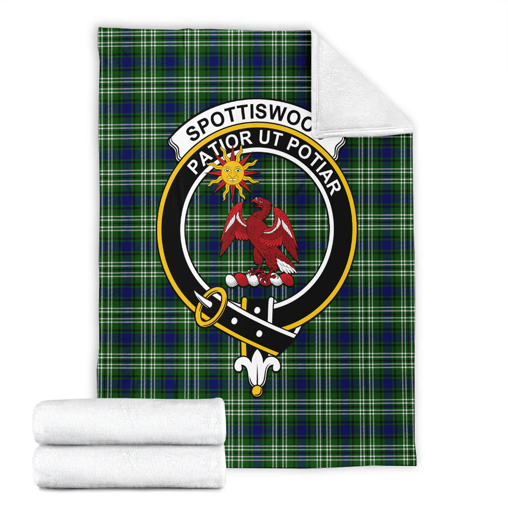 Spottiswood Tartan Blanket with Family Crest - Tartan Vibes Clothing